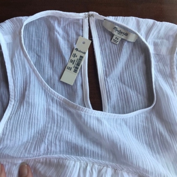 NWT Madewell Summer White Semi-Sheer Maxi Sundress, XS - Picture 5 of 7